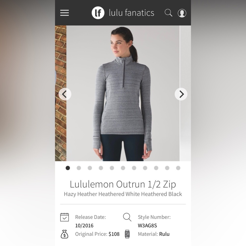 Lululemon Athletica Heathered Gray 1/2 Zip Jacket